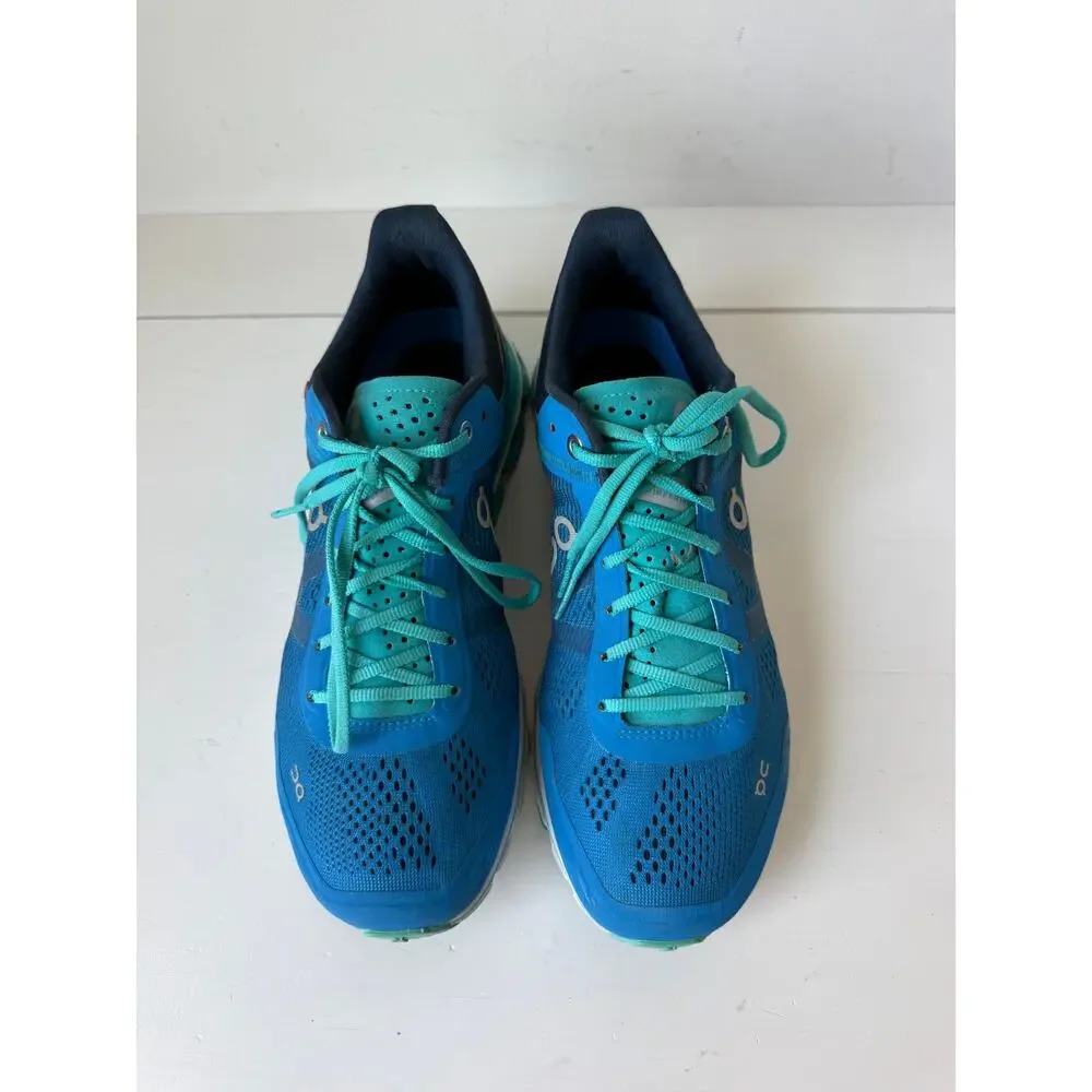 On-Running CloudFlow Women’s sz 8 Malibu / Curacao Blue Running Shoe Sneaker